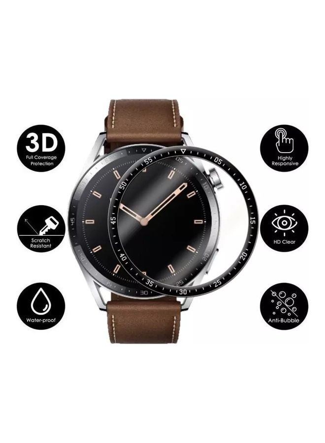 FITME 4-Piece 3D Screen Protector for Huawei GT3 Watch 46mm Black  - Image 2