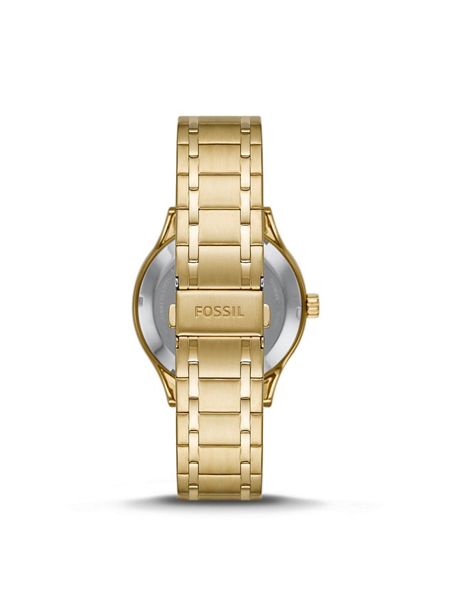 FOSSIL - Men's Fenmore Stainless Steel Analog Wrist Watch BQ2649 - 44MM - Gold Tone - Image 1