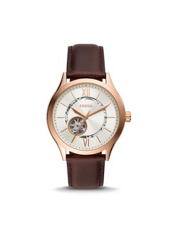 FOSSIL Men's Fenmore Leather Band Analog Wrist Watch BQ2650 - 44MM - Dark Brown  - Image 1