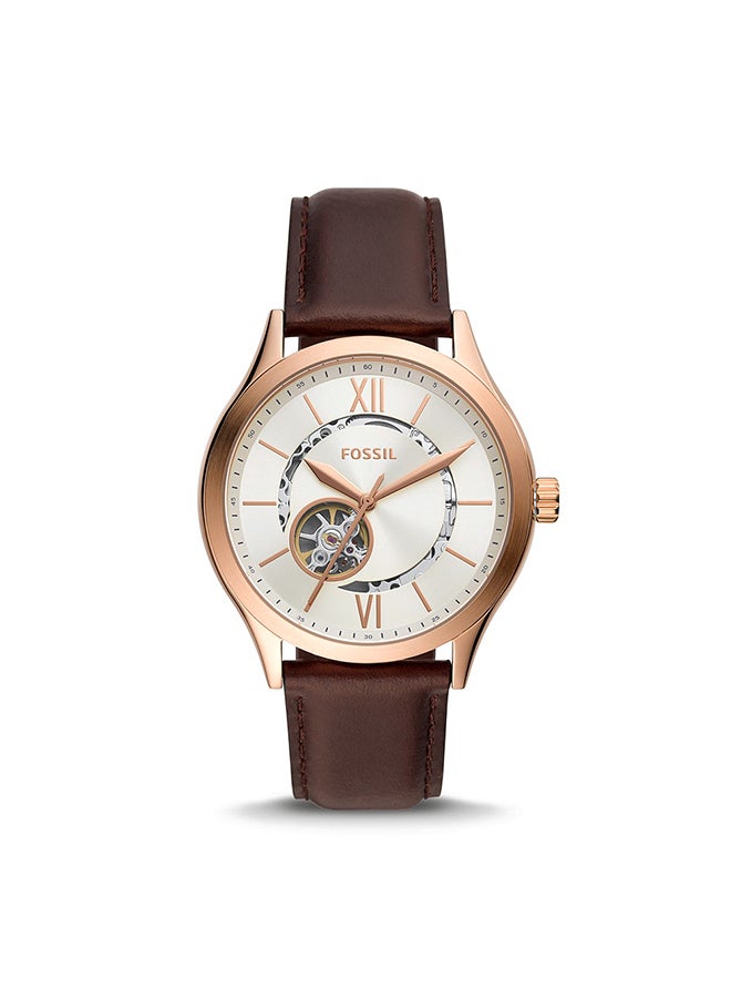 FOSSIL Men's Fenmore Leather Band Analog Wrist Watch BQ2650 - 44MM - Dark Brown  - Image 1