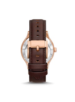FOSSIL Men's Fenmore Leather Band Analog Wrist Watch BQ2650 - 44MM - Dark Brown  - Image 2