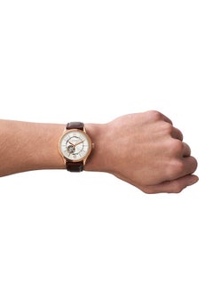 FOSSIL Men's Fenmore Leather Band Analog Wrist Watch BQ2650 - 44MM - Dark Brown  - Image 4