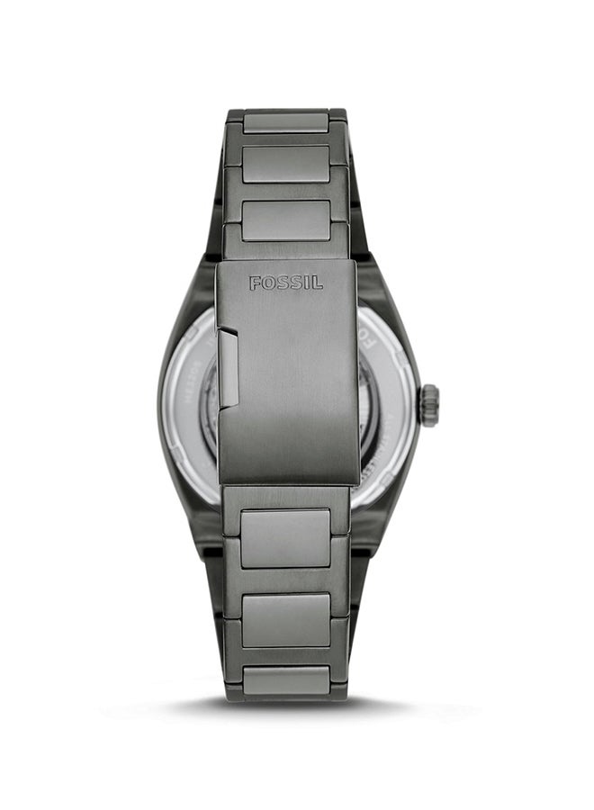 FOSSIL Men's Everett Round Shape Stainless Steel Automatic Wrist Watch ME3206 - 42 mm - Grey  - Image 2