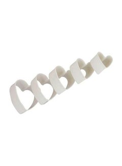 Prestige 5-Piece Heart Shapepastry Cutter Set White  - Image 1