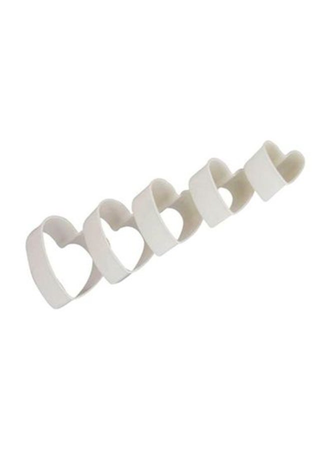 Prestige 5-Piece Heart Shapepastry Cutter Set White  - Image 1