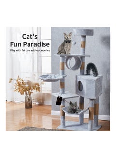 Sharpdo Multifunctional Cat Climbing Frame Grey 125x40x50cm  - Image 2