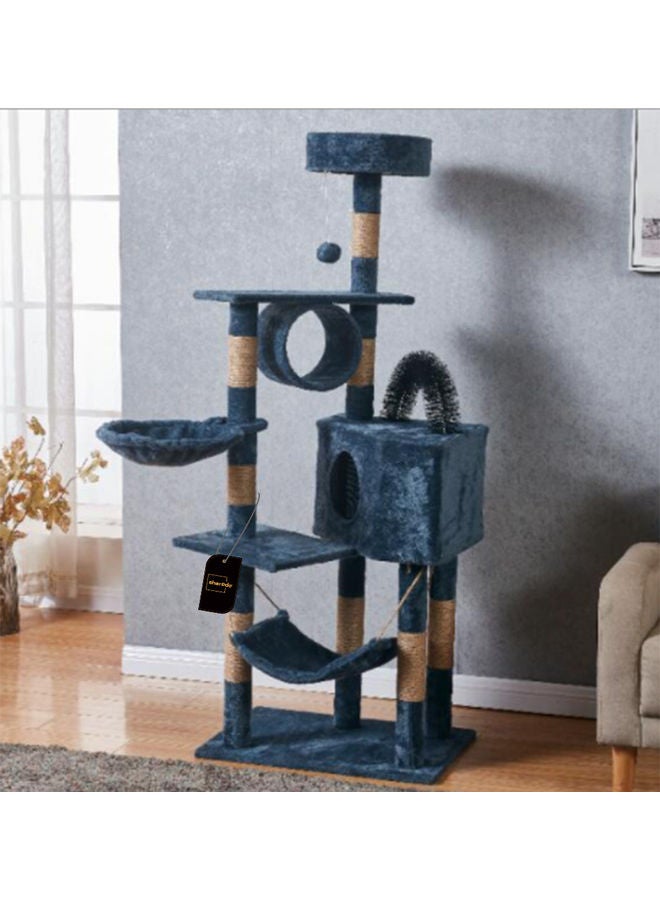 Sharpdo Multifunctional Cat Climbing Frame Blue 125x40x50cm  - Image 3