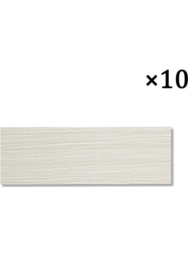 10 قطع من ملصقات الأرضيات المصنوعة من الخشب المحبب والبلاط PVC السميك باللون الرمادي مقاس 15 × 45 سم 15x45سم - Image 1