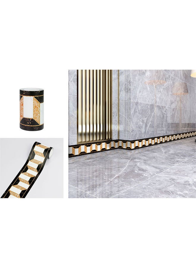 Generic Marble Waistline Skirting Line Pattern Three-dimensional Embossed Wall Sticker for Living Room Footing Line Multicolour 500 x 10cm  - Image 3