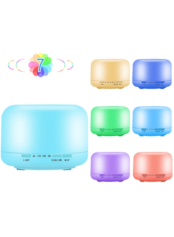 Amal - Aroma Diffuser, 4-In-1 Essential Oil Diffuser Aromatherapy Humidifier Quiet Air Vaporizer with 7 Lights White 125 x165 mmcm - Image 1
