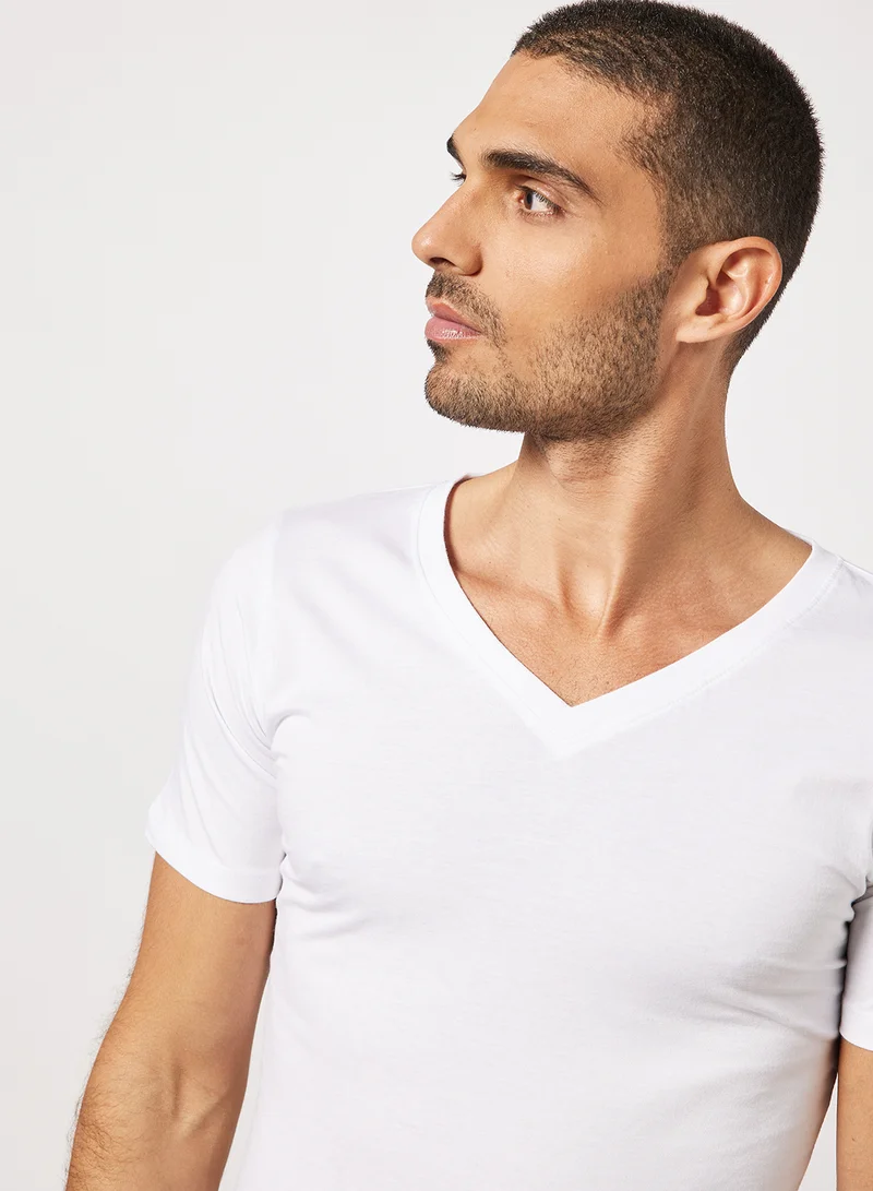 STATE 8 V-Neck T-Shirt (Pack of 3) Multicolour