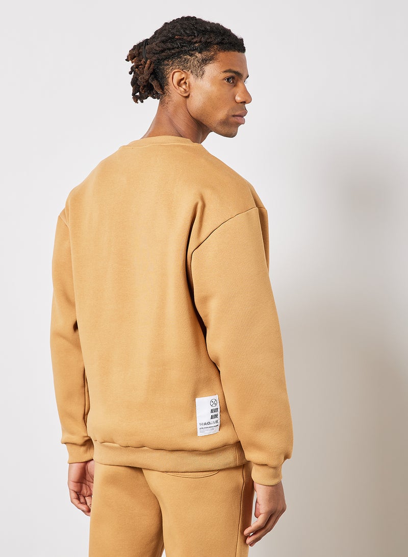 Blood Brother - Deligatie Logo Sweatshirt Beige - Image 1