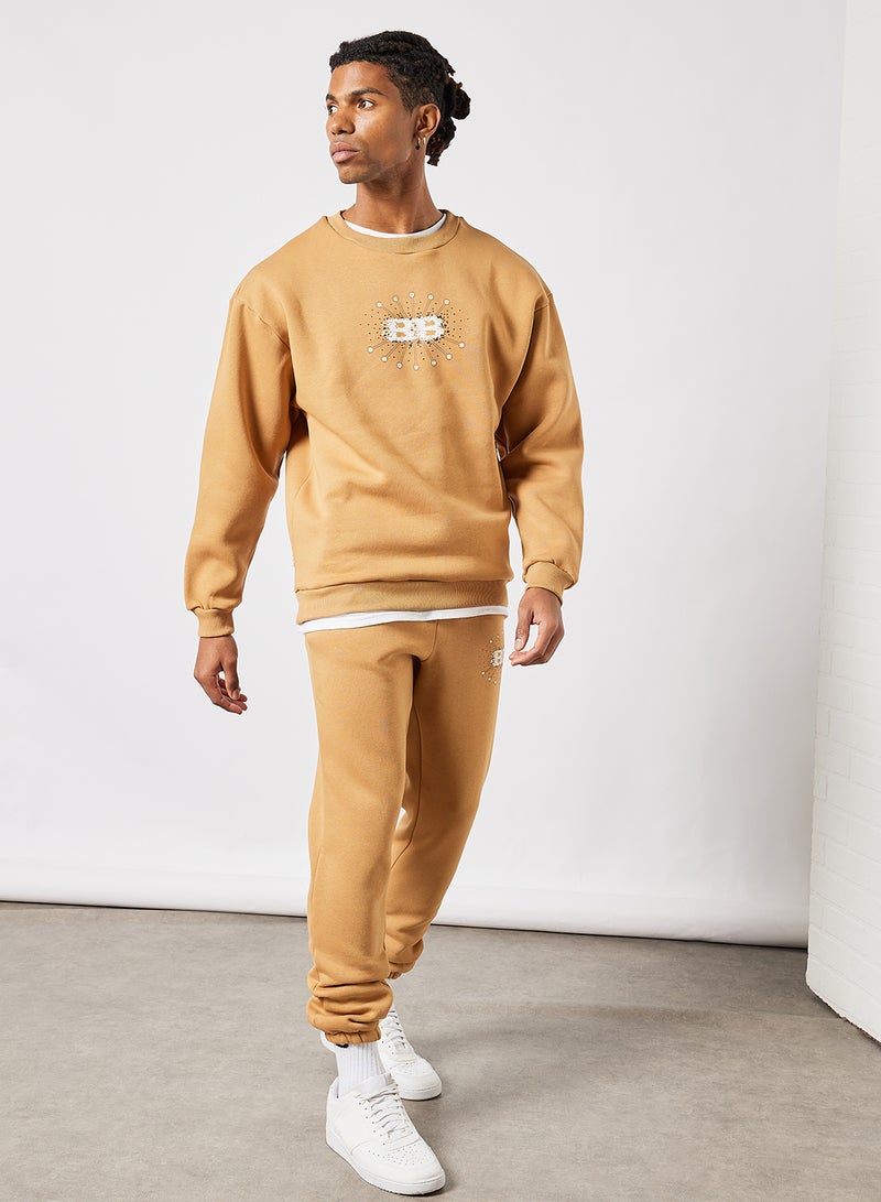 Blood Brother - Deligatie Logo Sweatshirt Beige - Image 1