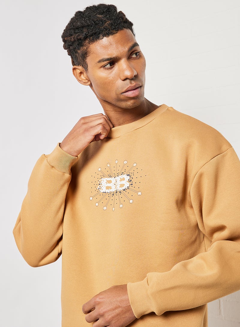 Blood Brother - Deligatie Logo Sweatshirt Beige - Image 1