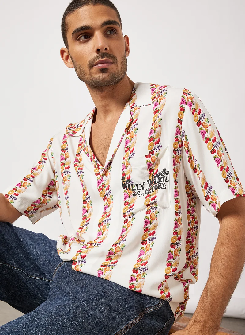 فينتج سبلاي Edible Print Shirt White