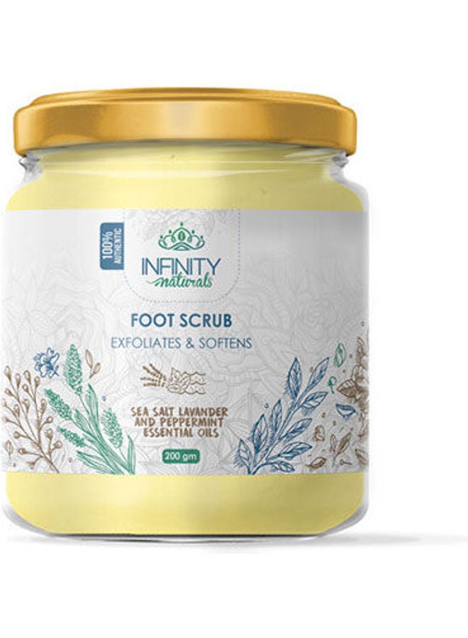 Infinity - Naturals Foot Scrub Sea Salt Lavender & Peppermint Essential Oil Multicolor 200grams - Image 1