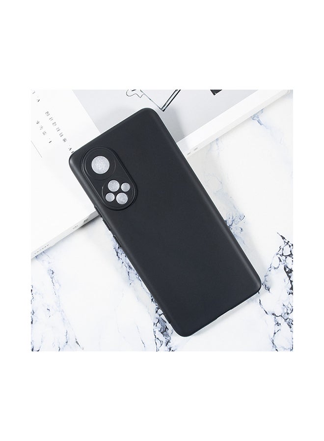 Muzz Matte Soft Silicone TPU with Camera Protection Flexible Back Case Cover for Huawei Nova 9 2021 Black - Image 1