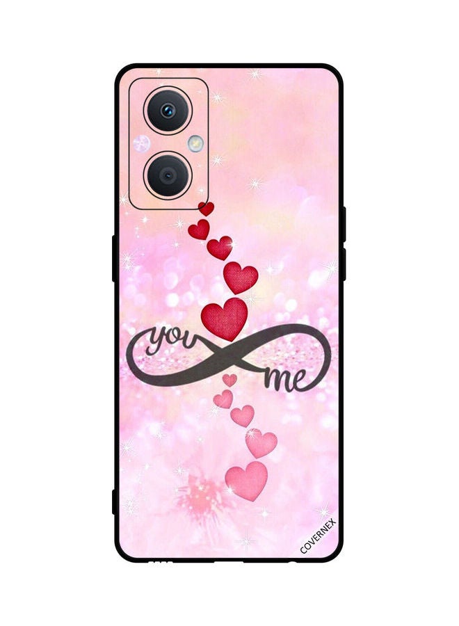 كوفرنيكس Oppo A96 Protective Case Cover Printed Featuring Red & Pink Hearts You Infinity Me DESIGN_0236 - Image 1