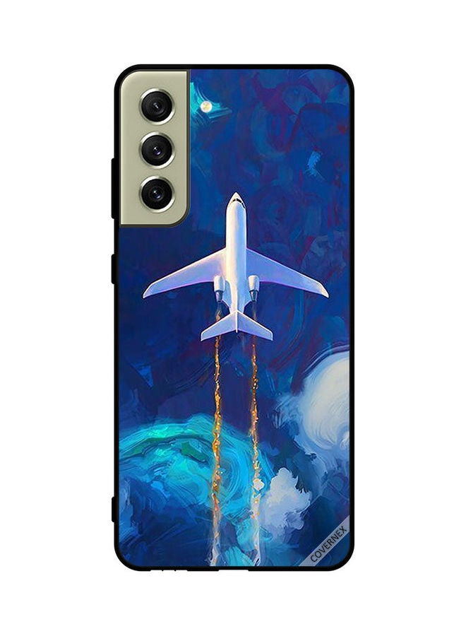 Covernex Protective Case Cover For Samsung S21 FE Blue/White/Gold - Image 1