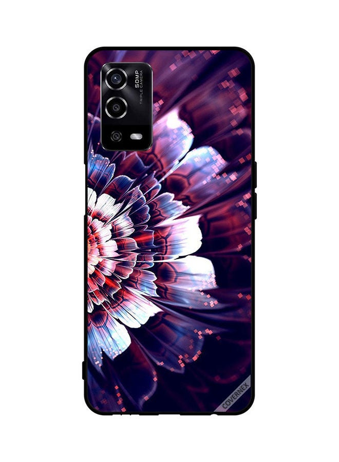 Covernex Protective Case Cover For Oppo A55/56 Reflected Big Flower On Left Side - Image 1