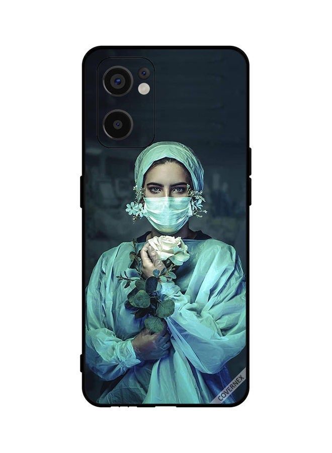 Covernex Protective Case Cover For Oppo Reno7 SE 5G Nurse Holding Flower - Image 1