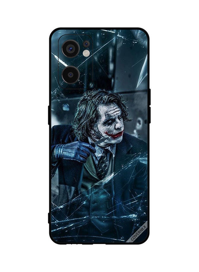 كوفرنيكس Oppo Reno 7 SE 5G Protective Case Cover Printed Featuring He Is So Serious Behind Cracked Glass DESIGN_0138 - Image 1