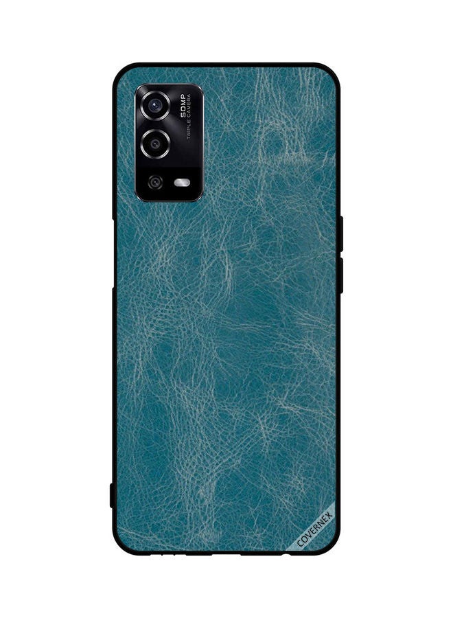 Covernex Protective Case Cover For Oppo A55/56 Bluish Leather Pattern - Image 1
