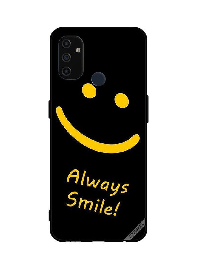 Covernex Oneplus Nord N100 Protective Case Cover Printed Featuring Always Smile Yellow DESIGN_0007 - Image 1