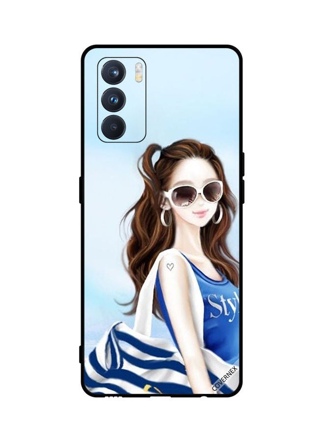 Covernex Oppo K9 Pro Protective Case Cover Printed Featuring Blue Shirt Style DESIGN_0045 - Image 1