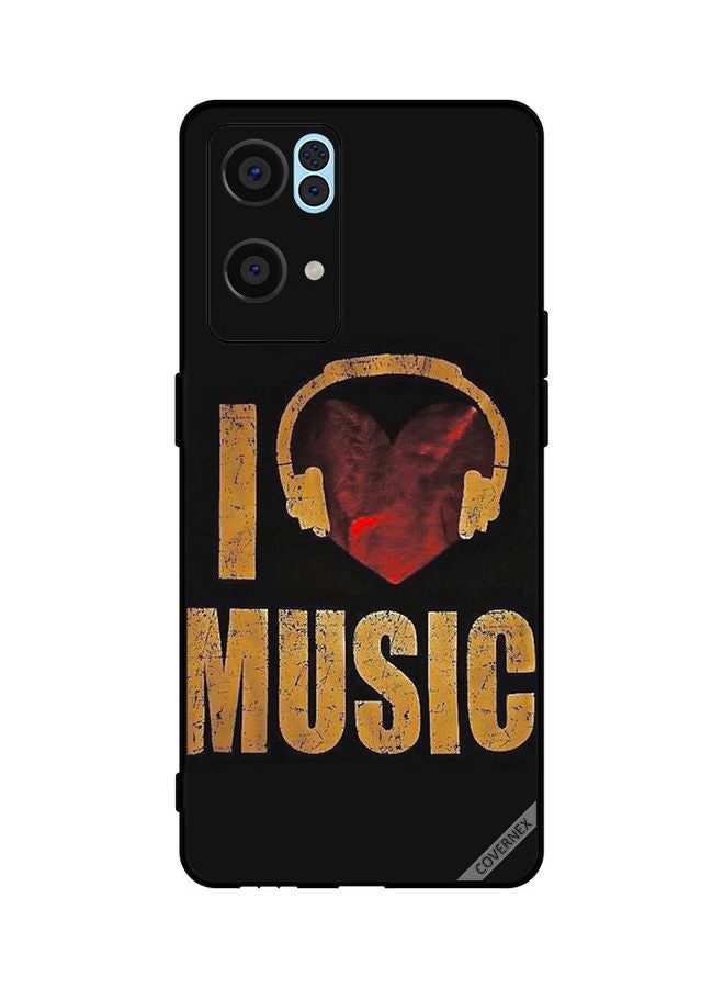 Covernex Oppo Reno 7 Pro 5G Protective Case Cover Printed Featuring Vintage I Love Music DESIGN_0280 - Image 1