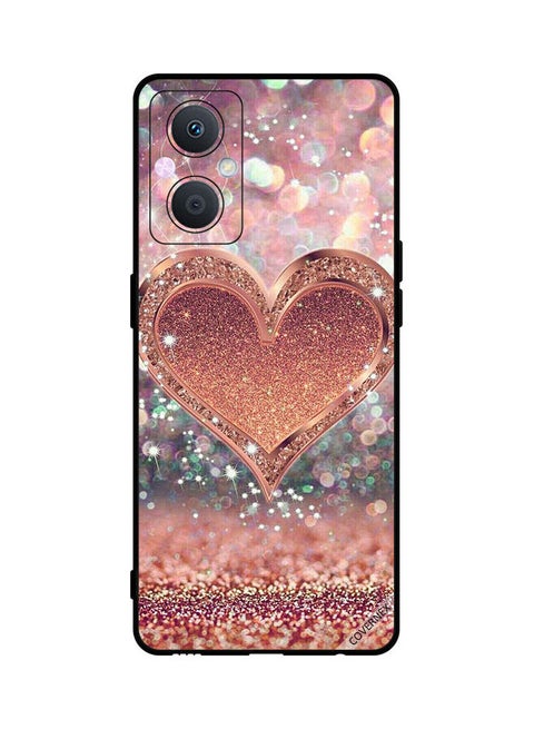 Protective Case Cover For Oppo A96 Golden Glitter Heart