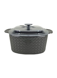 JAYPEE 4-Piece Plastic Festiva Casserole Twin Set Dark Grey 36.5x23x11.7cm  - Image 5
