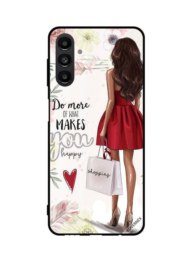 Covernex Samsung Galaxy A13 5G Protective Case Cover Printed Featuring Shopping Makes Me Happy DESIGN_0253 - Image 1