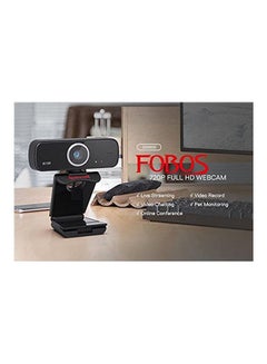 REDRAGON GW600 720P Webcam with Built-in Dual Microphone, 360-Degree Rotation - 2.0 USB Skype Computer Web Camera - 30 FPS for Online Courses, Video Conferencing and Streaming - Black  - Image 2