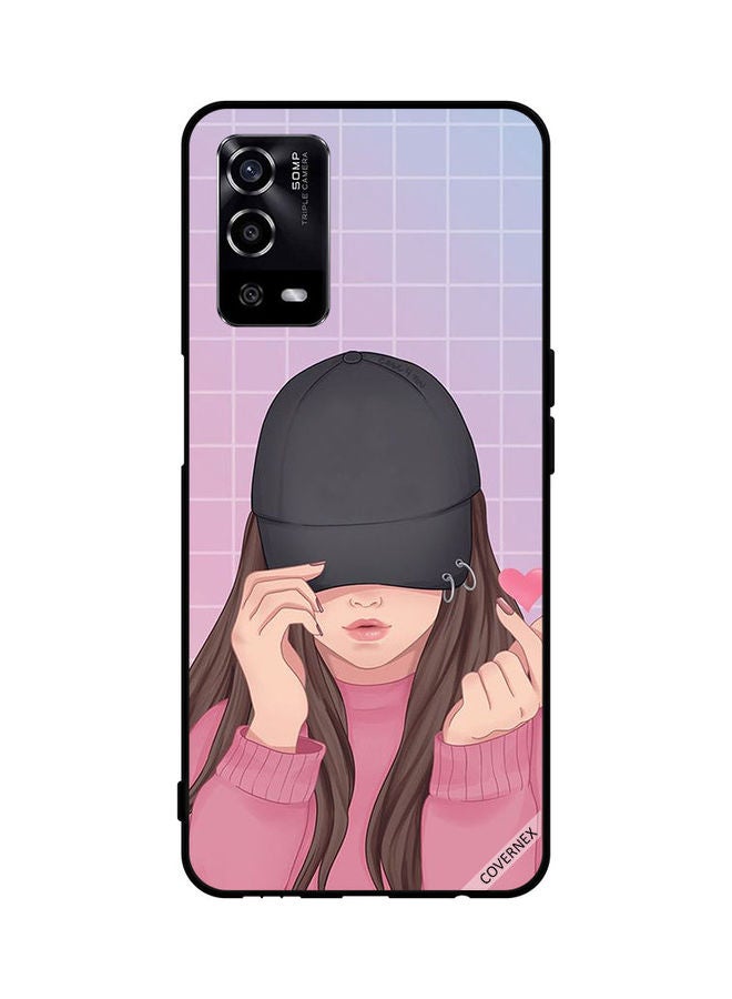 Covernex Protective Case Cover For Oppo A55/56 Snap Love Black Cap Girl - Image 1