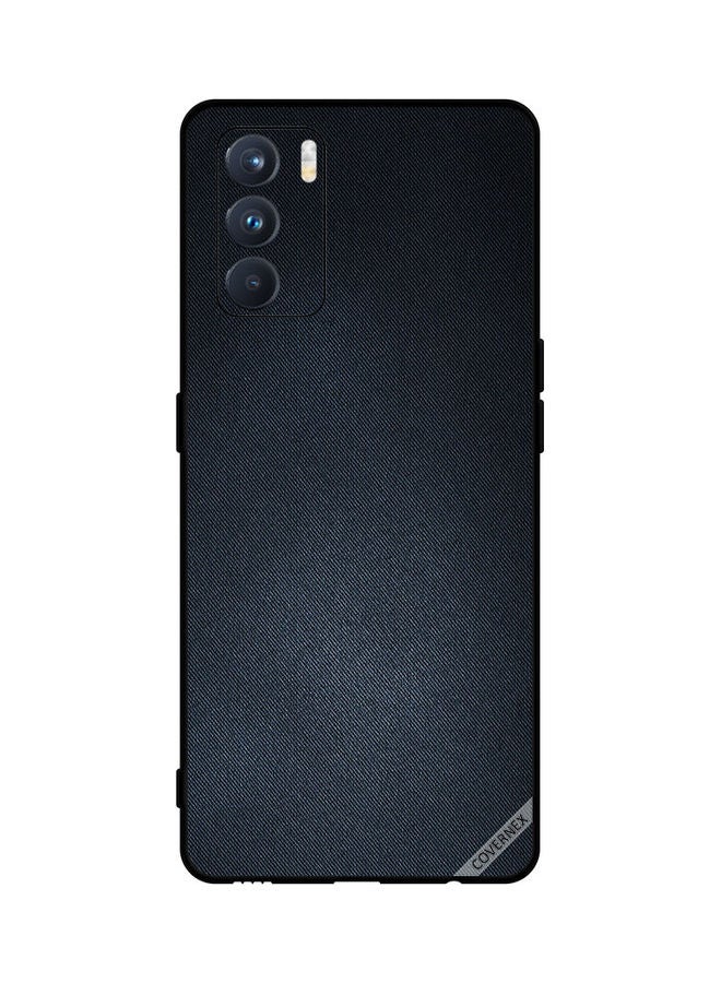 Covernex Oppo K9 Pro Protective Case Cover Printed Featuring Black Jeans Pattern DESIGN_0038 - Image 1