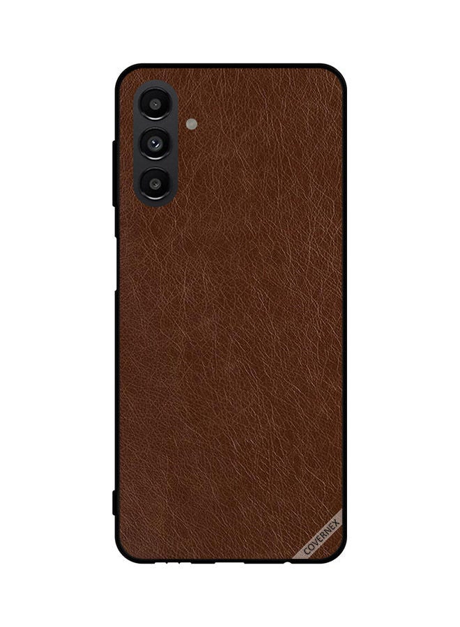 Covernex Samsung Galaxy A13 5G Protective Case Cover Printed Featuring Dark Brown Leather Pattern DESIGN_0077 - Image 1