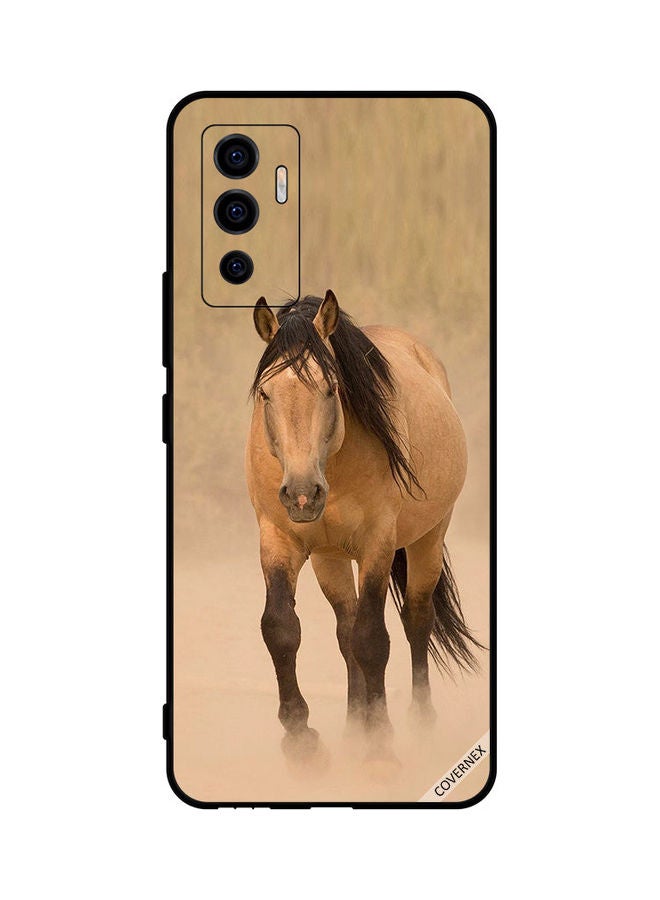 كوفرنيكس Protective Case Cover For Vivo V23e 5G Brown Horse Race - Image 1