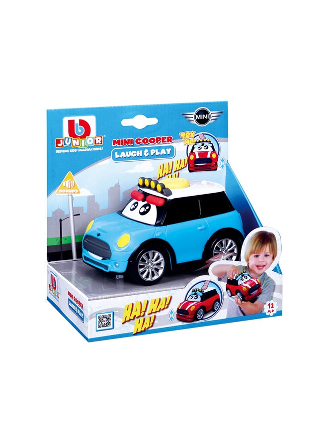 BB Junior Mini Cooper Laugh & Play Blue 17.15x10.8x17.78cm  - Image 1