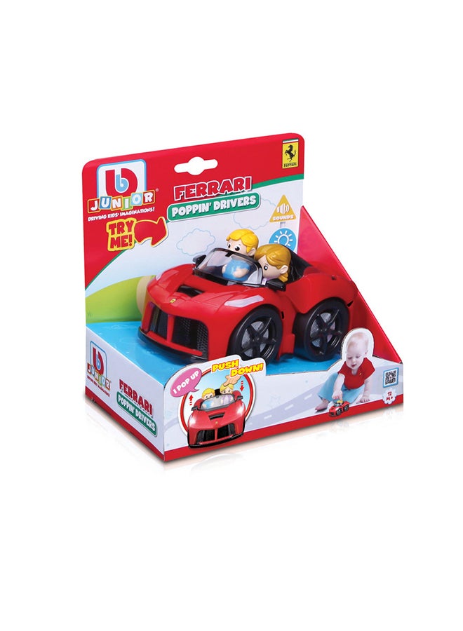 BB Junior 1 Piece Ferrari Poppin' Drivers Assorted -Color May Vary Red 17.15x10.8x17.78cm - Image 2