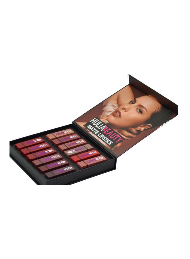 هوليا بيوتي - 12-Piece Matte Lipstick Set Red/Pink/Purple - Image 1