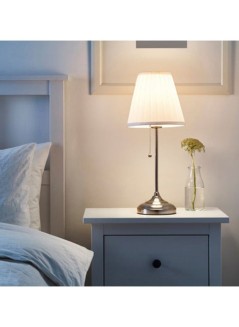 Table Lamp White/Silver 55cm