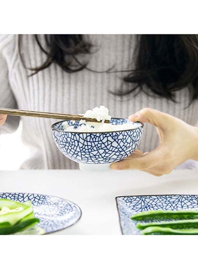 Sharpdo Soup Bowl White/Blue/Brown 15.5x15.5x8cm - Image 1