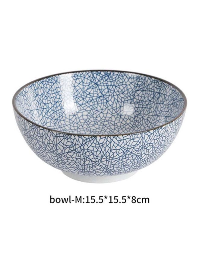 Sharpdo Soup Bowl White/Blue/Brown 15.5x15.5x8cm - Image 3