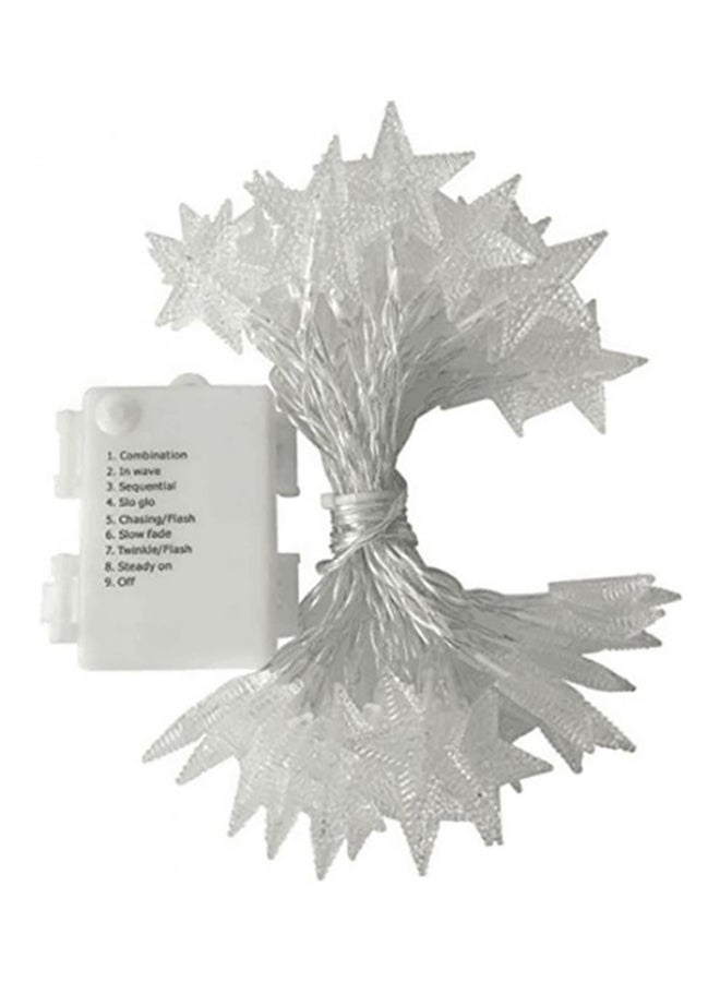 Beauenty 30 LEDs Decorative Battery Powered Fairy String Star Light For Christmas White White  - Image 2