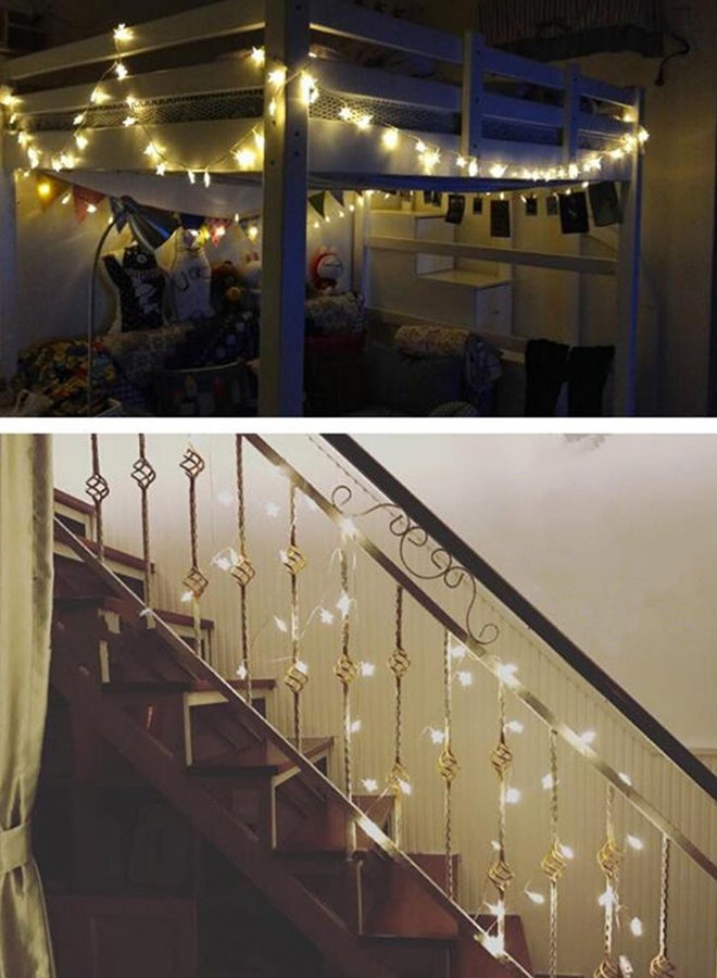 Beauenty 30 LEDs Decorative Battery Powered Fairy String Star Light For Christmas White White  - Image 3