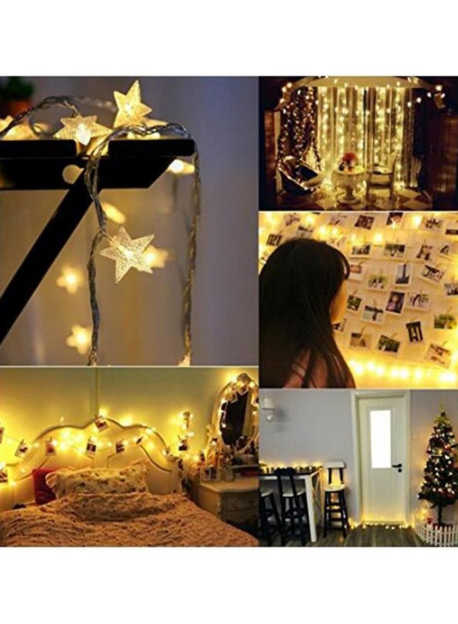 Beauenty 30 LEDs Decorative Battery Powered Fairy String Star Light For Christmas White White  - Image 4