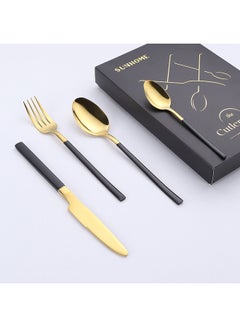 Sunhome 4 Piece Stainless Steel Cutlery Set Black/Gold  - Image 5