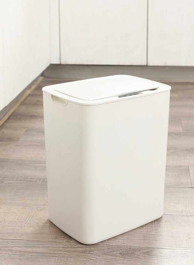 Sunhome - 14L Touch Free Trash Can With Lid White - Image 1