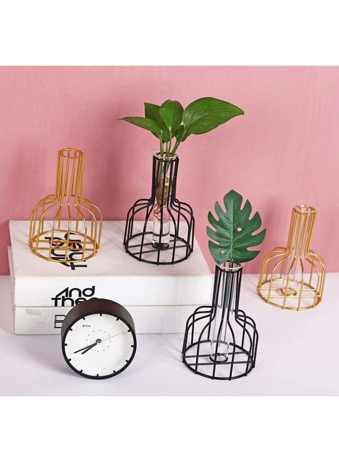 Set Of 2 Flower Test Tube Vase Multicolour one size cm